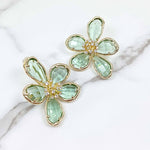 Boho Crystal Flower Earrings