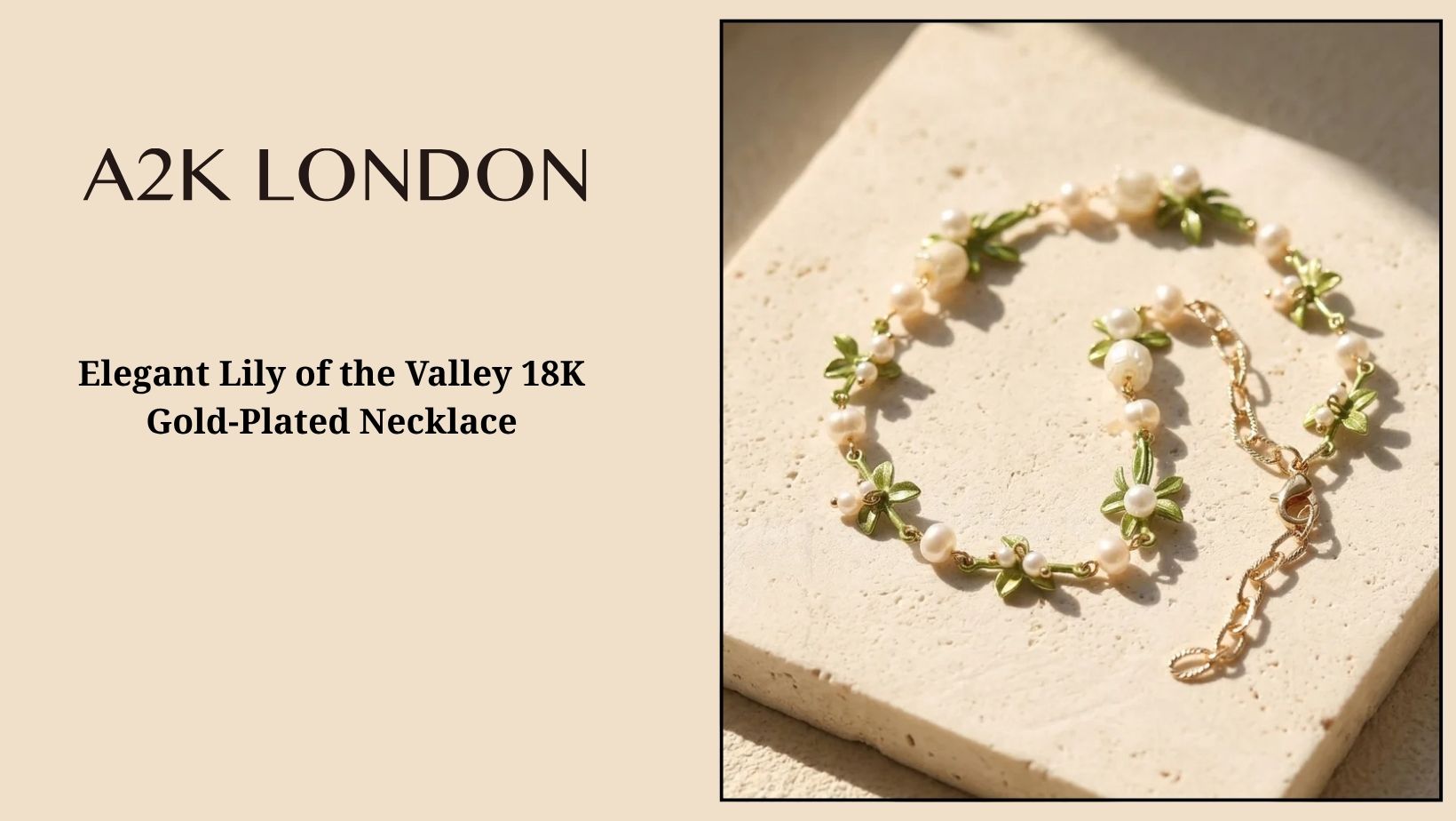 Elegant Lily of the Valley 18K Gold-Plated Necklace