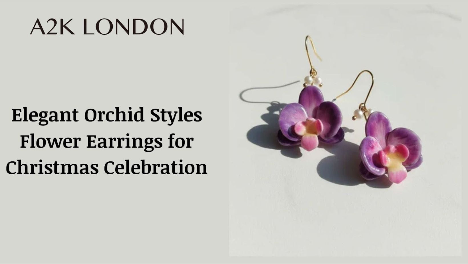 Celebrate Christmas with Elegant Orchid Styles Flower Earrings