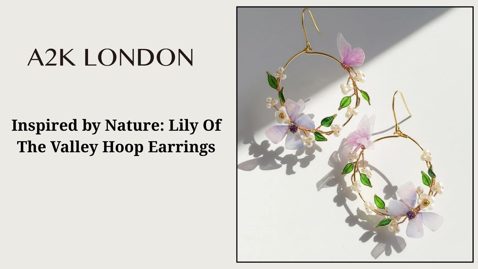 Inspired by Nature: Lily Of The Valley Hoop Earrings