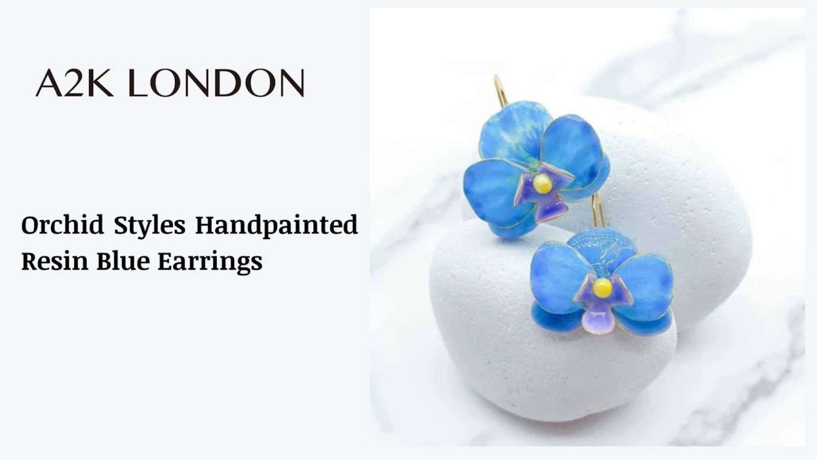 Ideas to Shop Orchid Styles Handpainted Resin Blue Earrings This Black Friday for a Chic Look