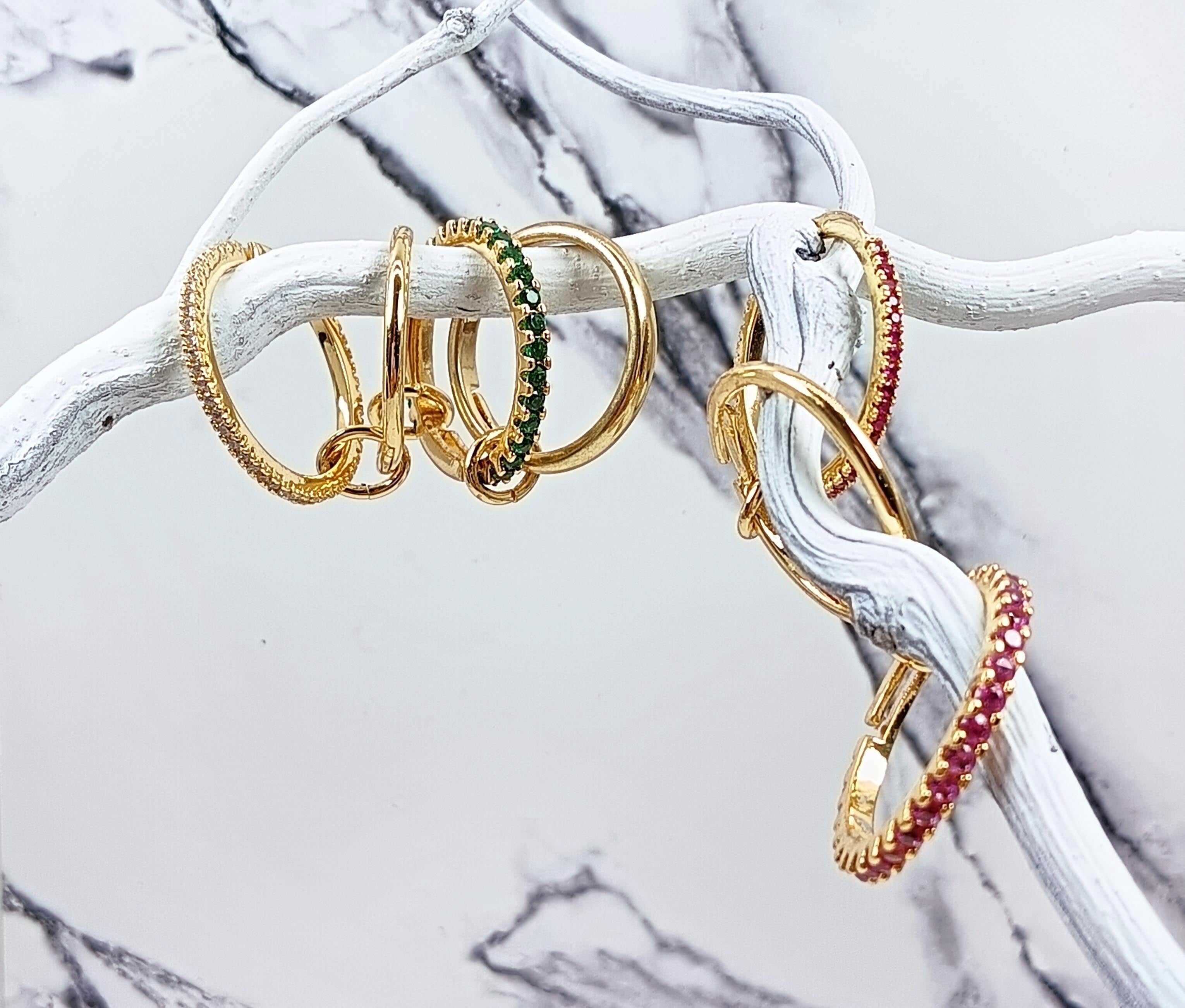 14K Gold Plated Rings Cubic Zirconia Love Ring
