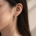 1.0ct Moissanite Open Hoop Earrings