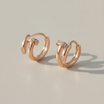 13mm Moissanite Pavé Huggie Earrings