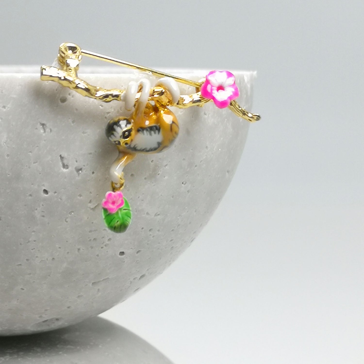 Handpainted Enamel Slog Brooch