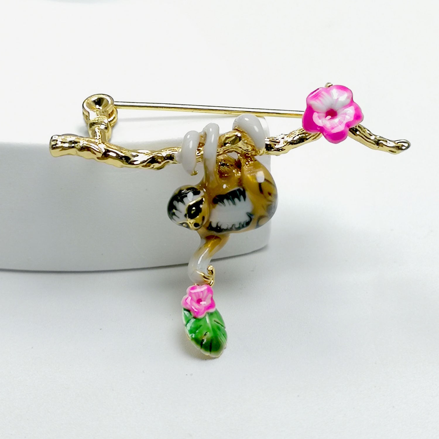 Handpainted Enamel Slog Brooch