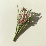 Handcrafted lily of the valley enamel flower brooch in 18k gold plated brass