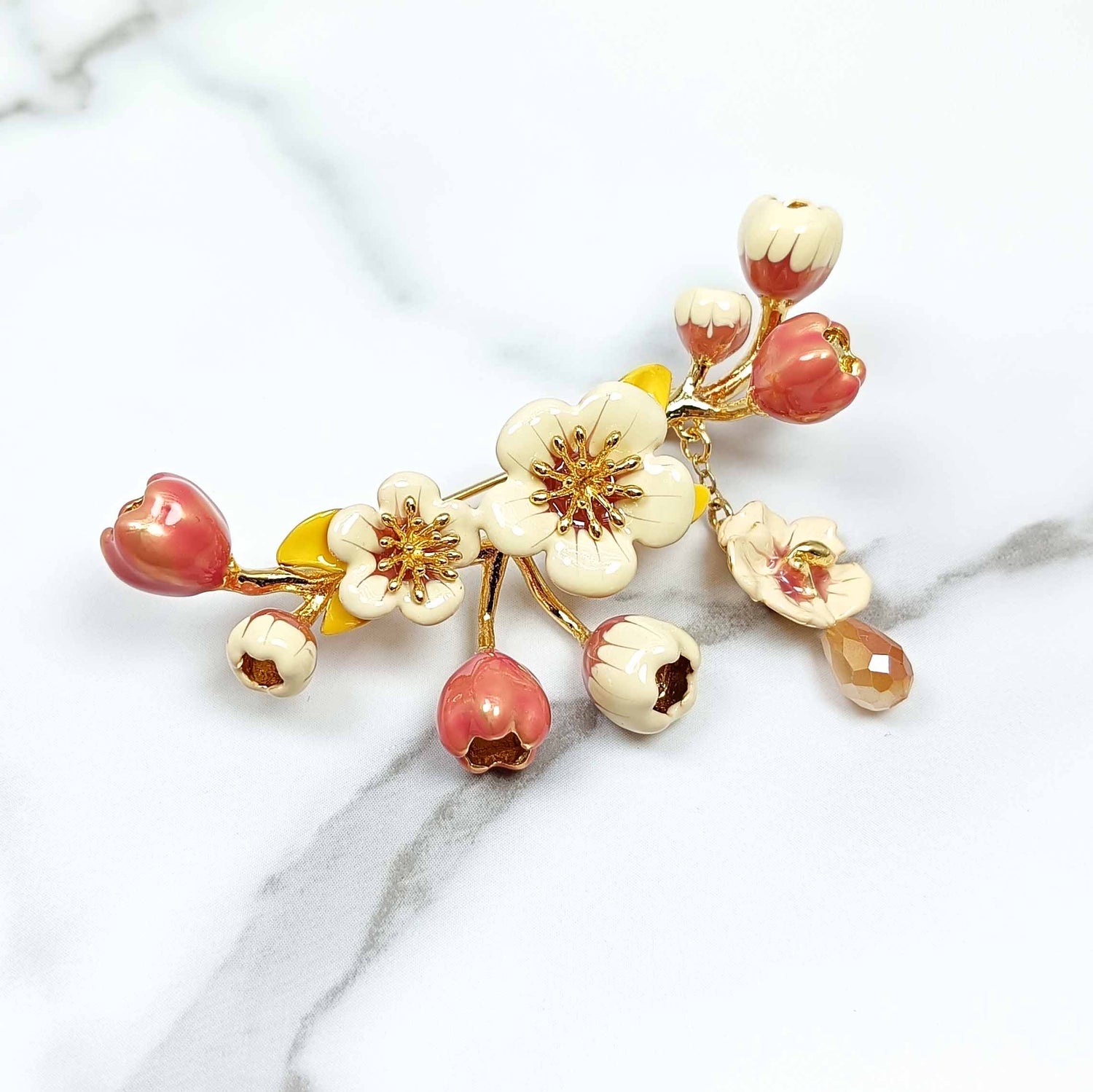 Sweet Plum Blossom Flowers Brooch