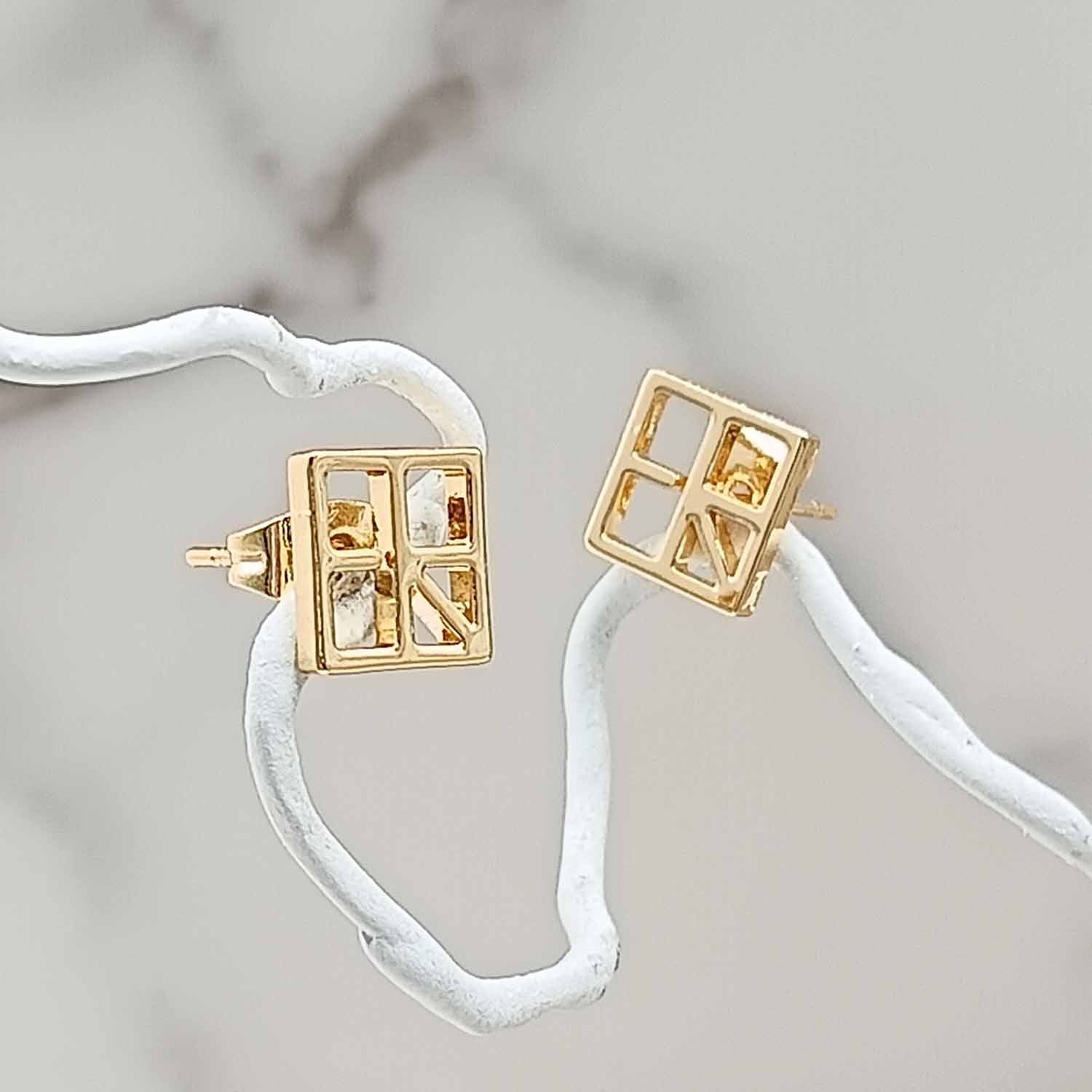 Monogram Name Stud Earrings – Gold / Silver / Rose Gold