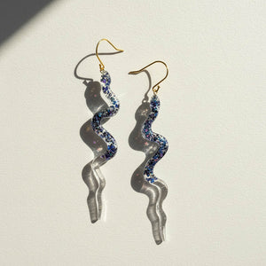 Abalone Snake Earrings
