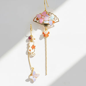 Sakura Cat Earrings