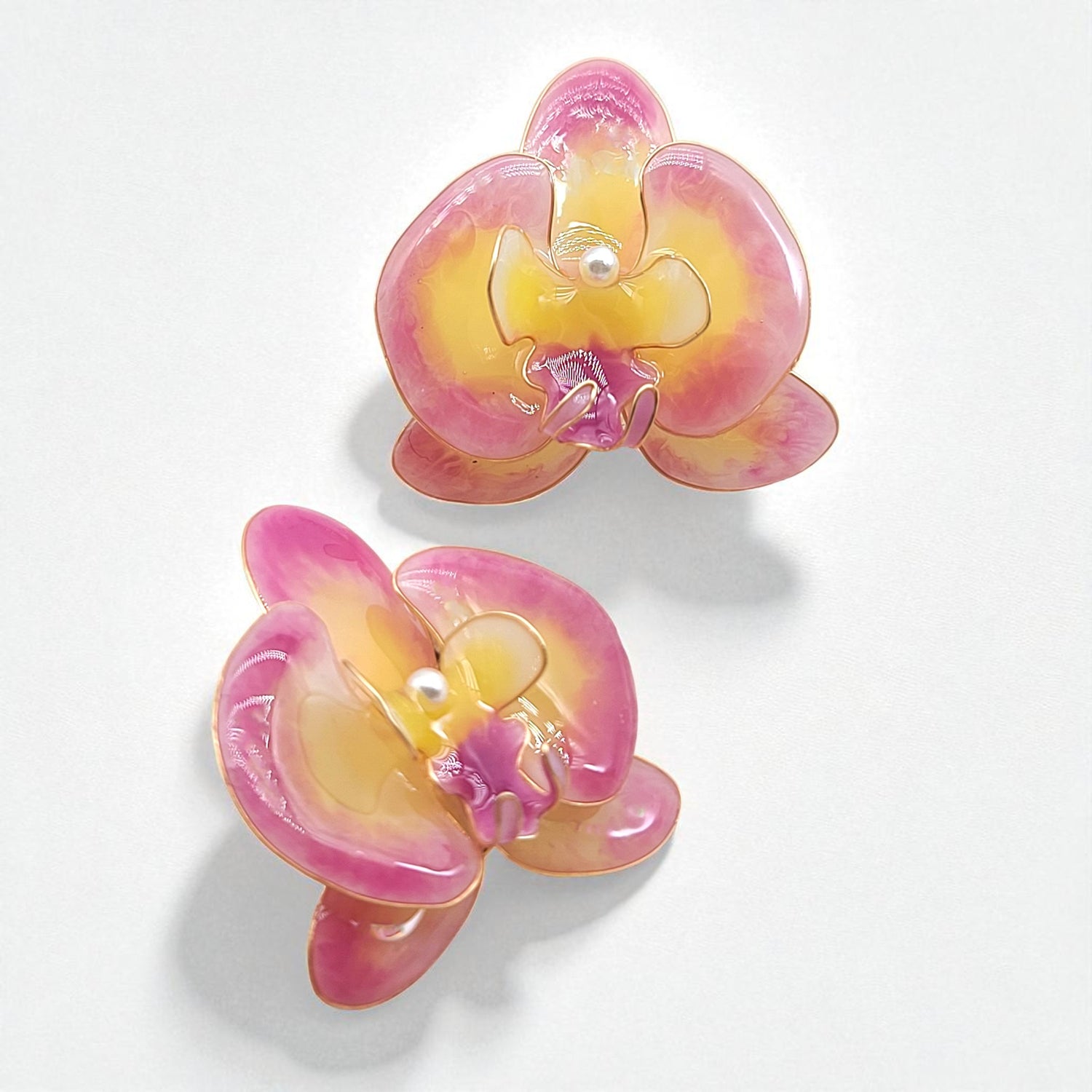 Pink Orchid Earrings