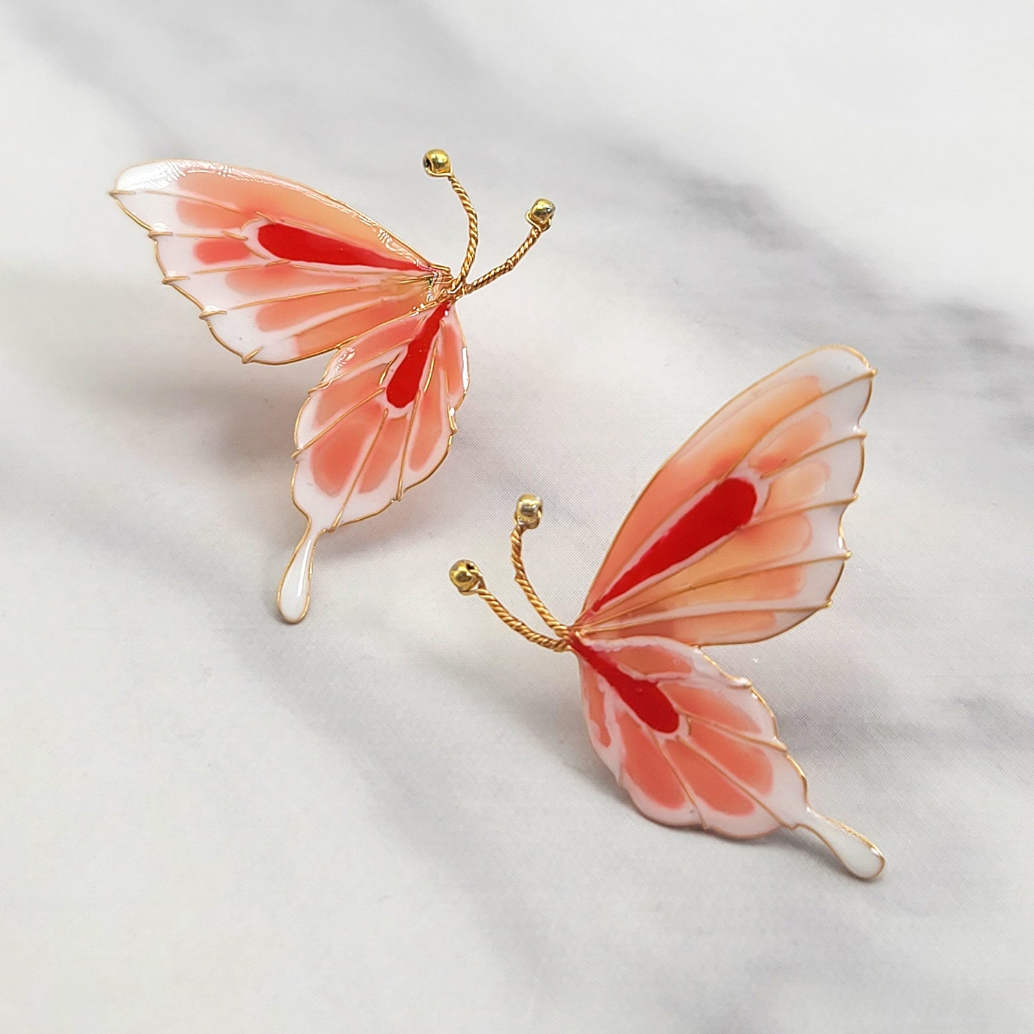 Pink Butterfly Post Earrings