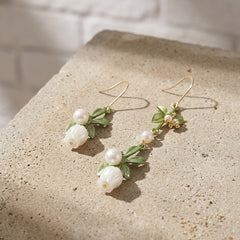 Carved Lily Earrings