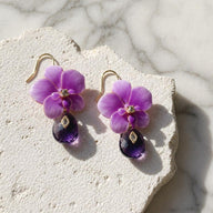 Orchid Amethyst Drop Earrings
