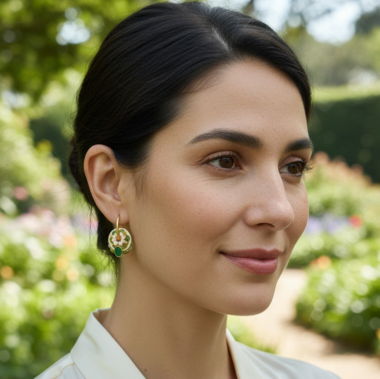 Lily Drop Earrings in gold