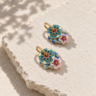 Garnet & Sakura Convertible Earrings