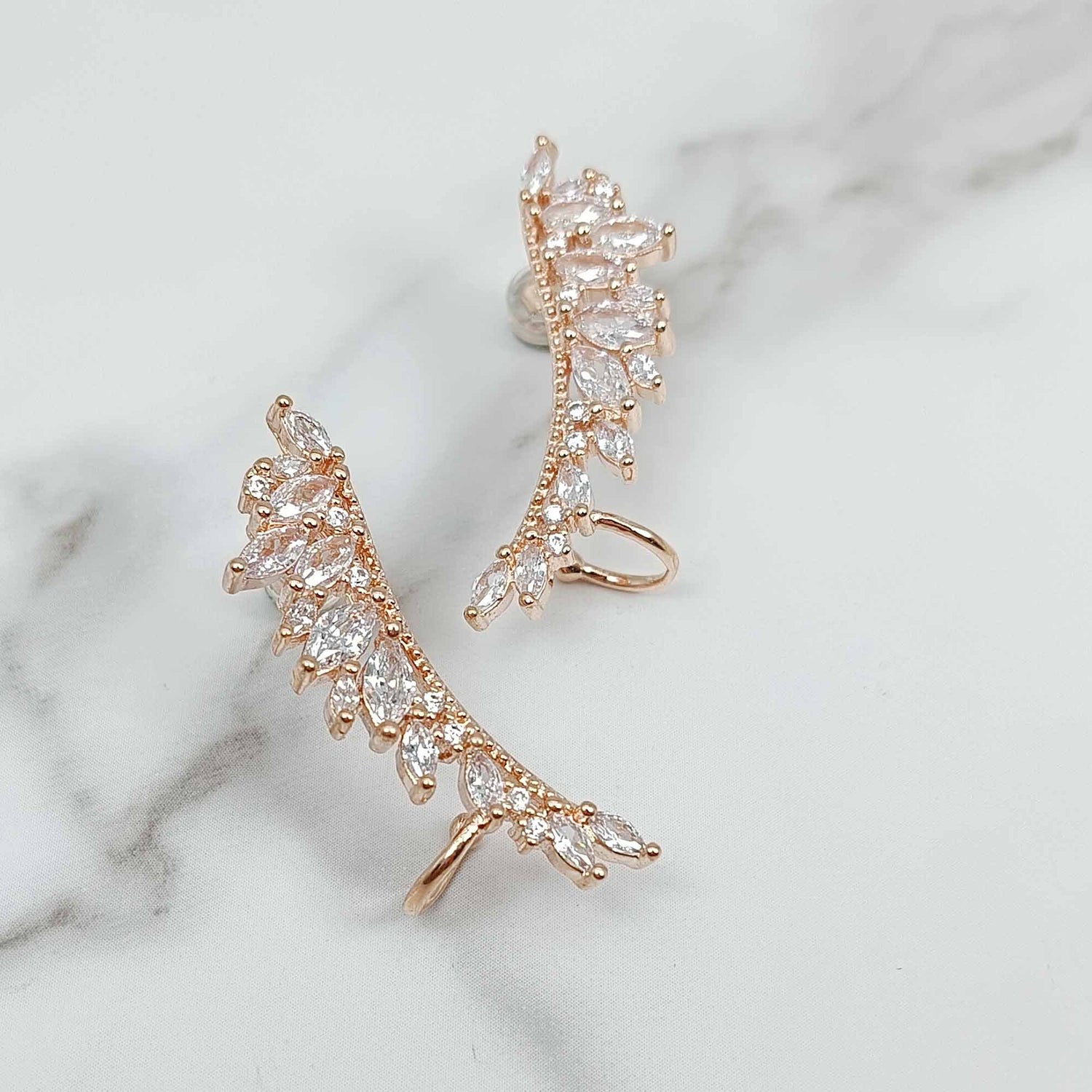 Bridal Earrings, Climbing Crystal Earrings