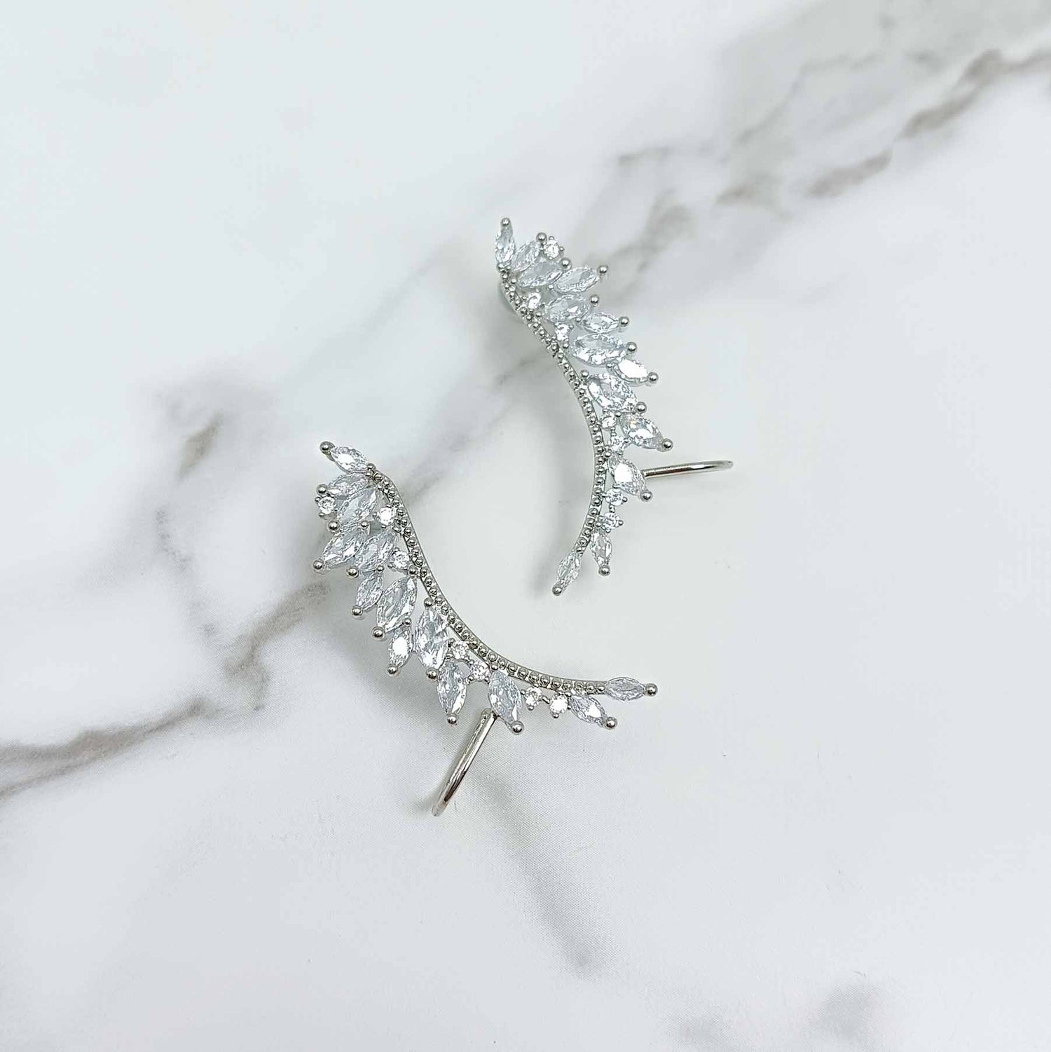 Bridal Earrings, Climbing Crystal Earrings