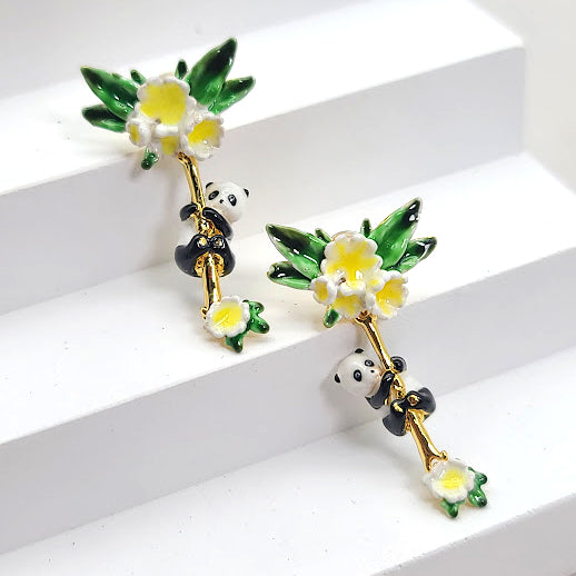 Panda Dangle Earrings