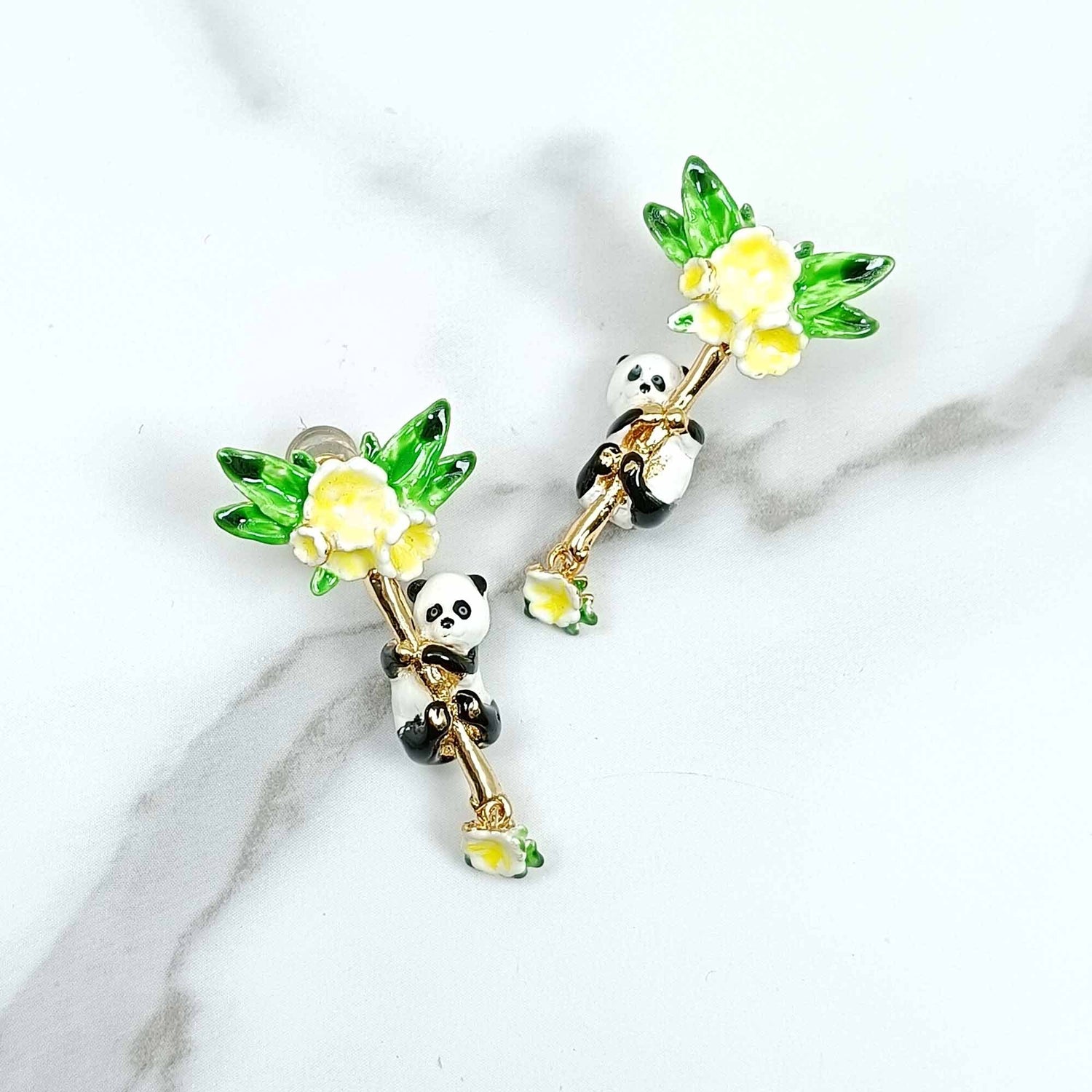 Panda Dangle Earrings