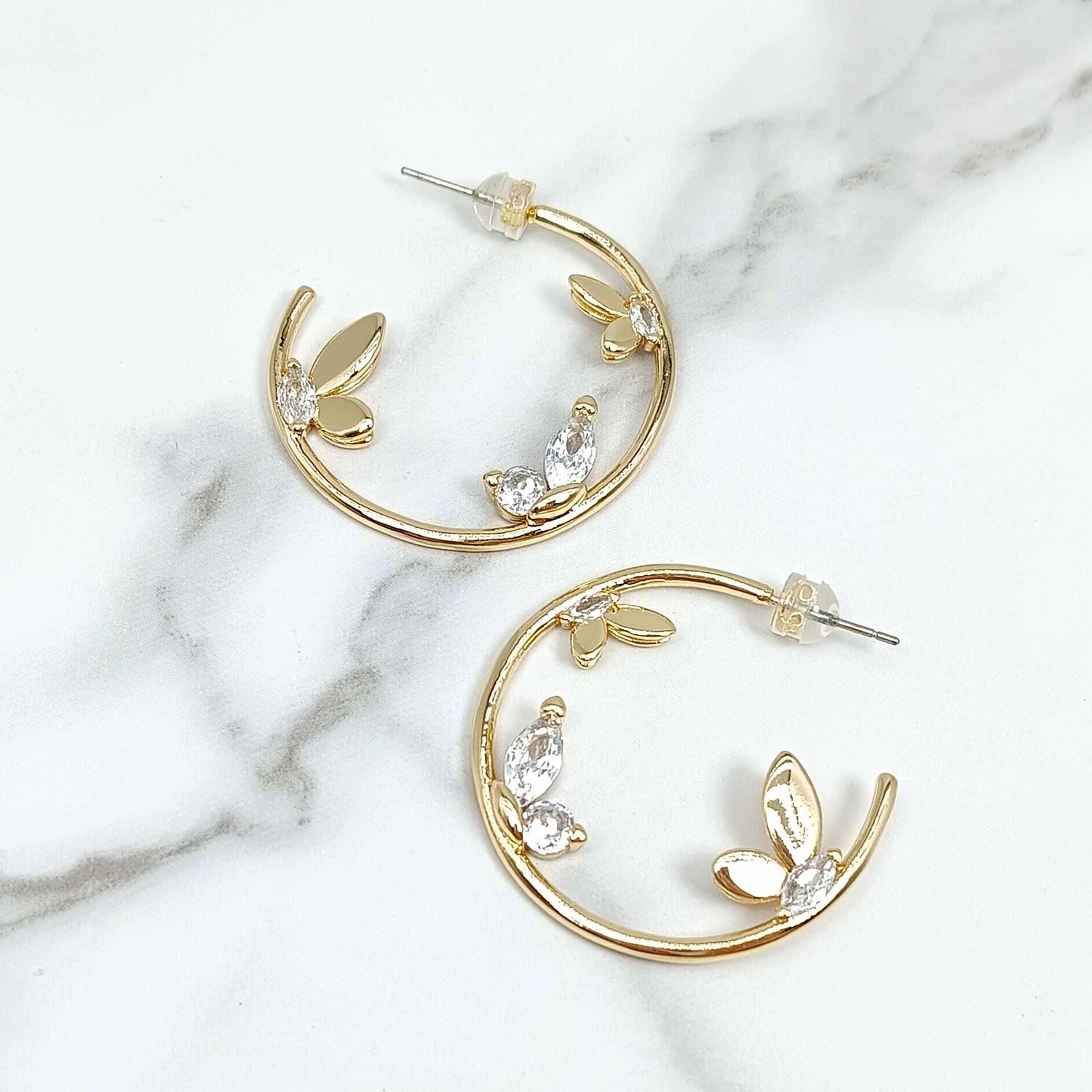 Butterfly Hoop Earrings