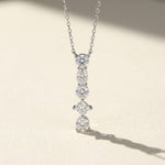 letter pendant necklace "I" moissanite jewelry
