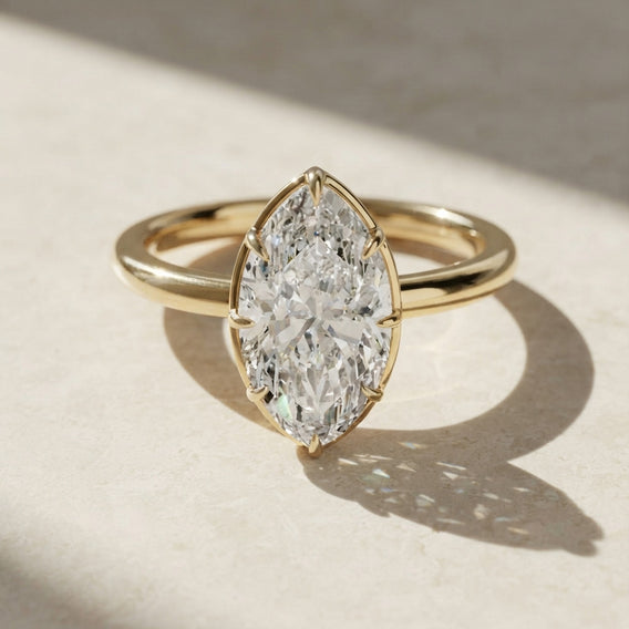3ct Marquise Moissanite Ring