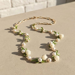 Mother of Pearl Lily Necklace