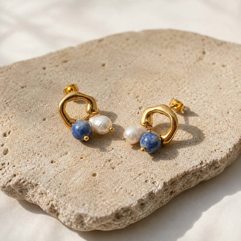 Sodalite Pearl Drops