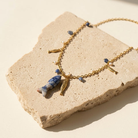Sodalite Fish Necklace