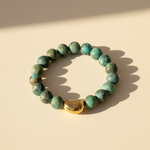 African Turquoise Jasper Bracelet | 10mm Natural Stone Beaded