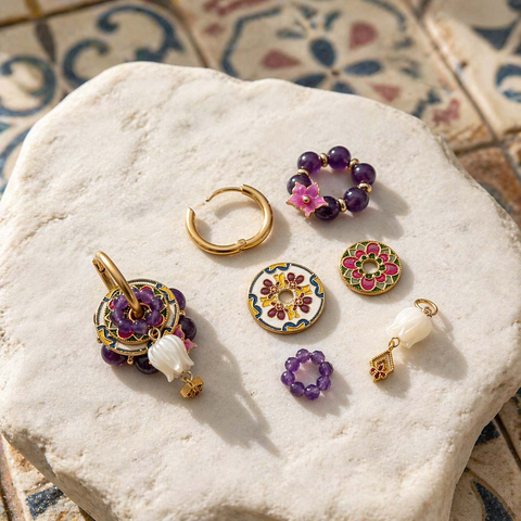 Amethyst Convertible Earrings