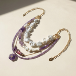 Amethyst & Pearl Convertible Statement Necklace
