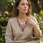 Amethyst & Pearl Convertible Statement Necklace