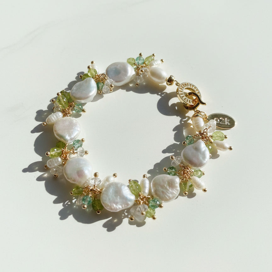 Baroque Pearl & Peridot Bracelet