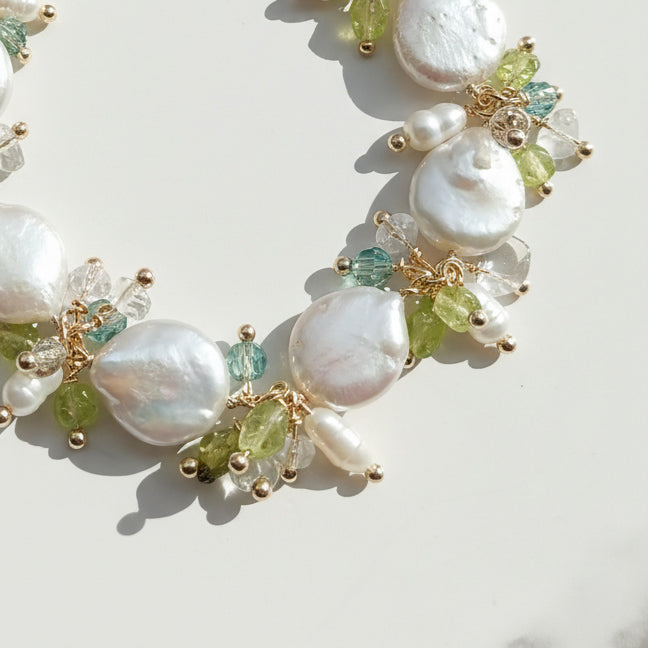 Baroque Pearl & Peridot Bracelet