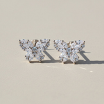 Butterfly Moissanite Stud Earrings