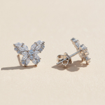 Butterfly Moissanite Stud Earrings