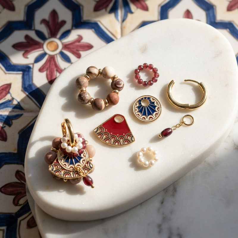 Lily Drop Earrings in gold