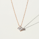 D/VVS1 Moissanite Flower Pendant Necklace