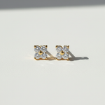 D/VVS1 Moissanite Flower Stud Earrings