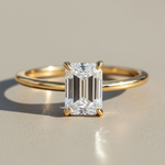 Emerald Cut Lab Grown Moissanite Ring 1–3ct