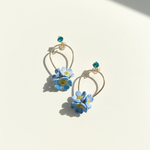 Handcrafted Forget-Me-Not Flower Dangle Earrings