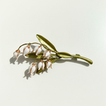 Handcrafted Lily of the Valley Resin Flower Brooch