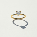 Heart Moissanite Solitaire Ring