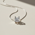 Lab-Grown Diamond Solitaire Necklace 1ct / 2ct