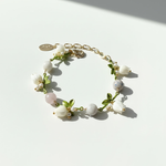 Mother of Pearl Lily of the Valley Bracelet with Pearls & Gemstones