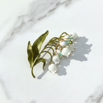 Lily of the Valley Mother of Pearl Brooch