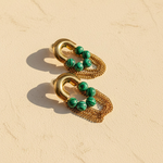 Malachite Stone Drop Earrings